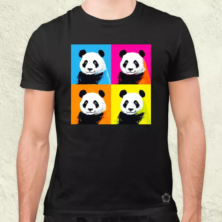 Pop art pandák v5 férfi póló