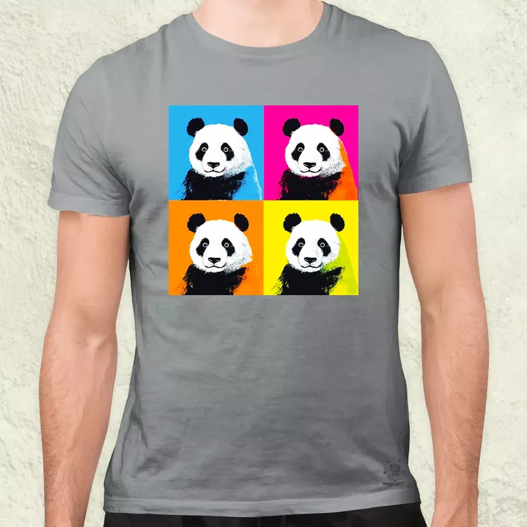 Pop art pandák v5 férfi póló