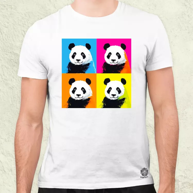 Pop art pandák v5 férfi póló