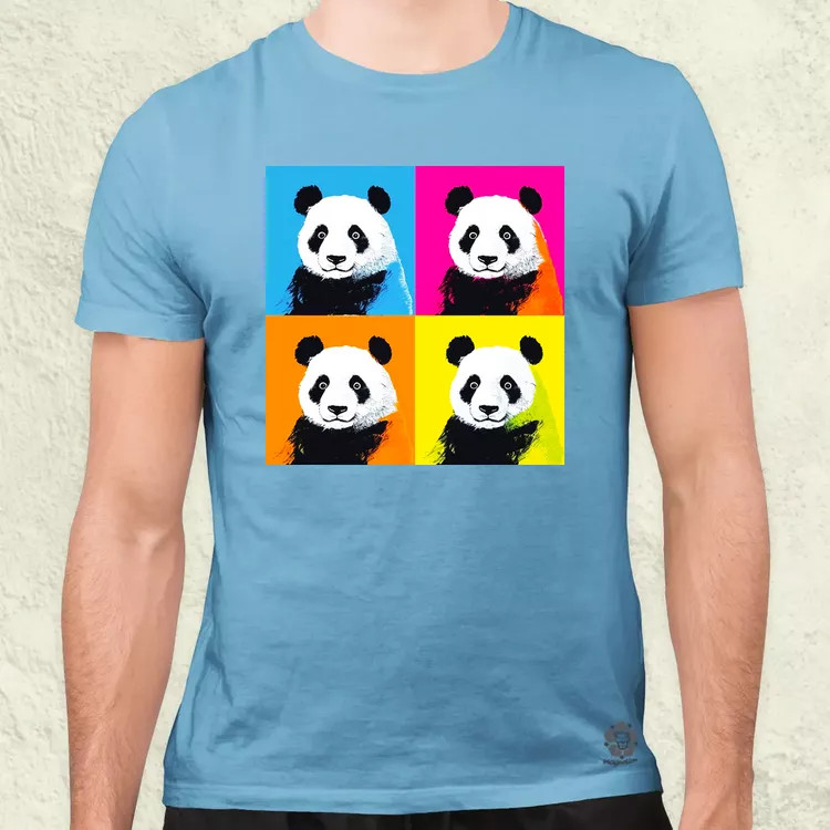 Pop art pandák v5 férfi póló