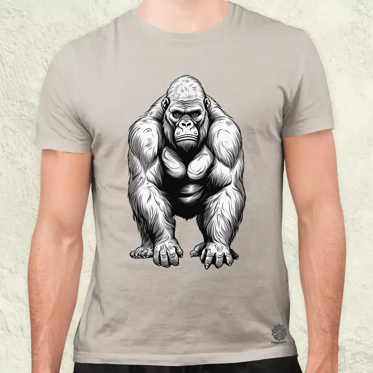 Rajz gorilla v2 férfi póló