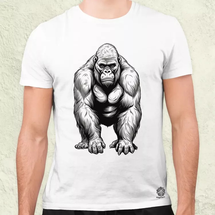 Rajz gorilla v2 férfi póló