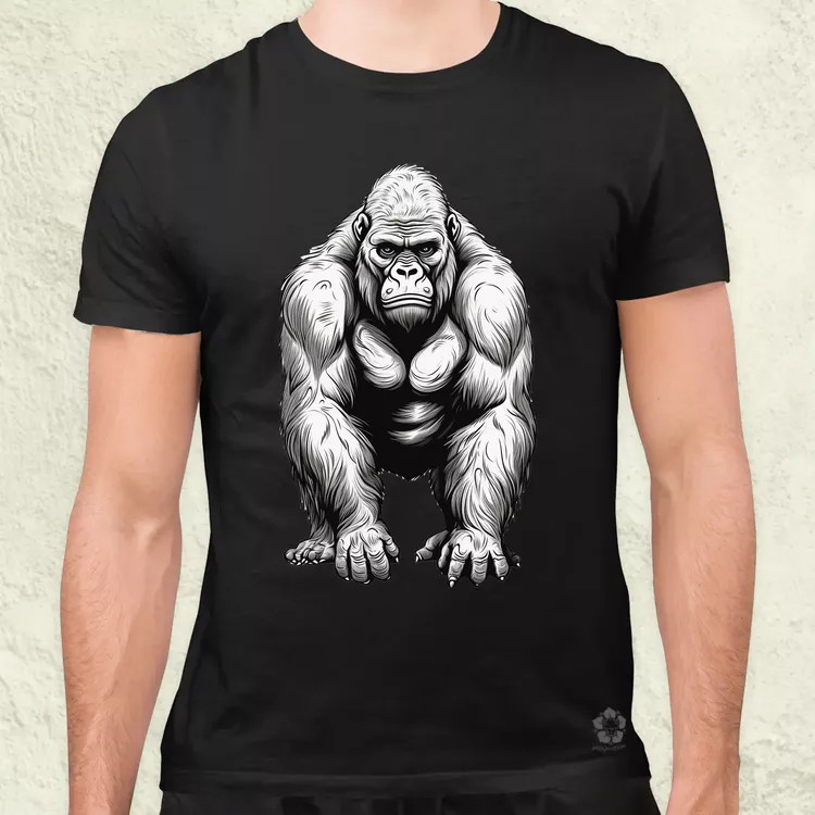 Rajz gorilla v2 férfi póló