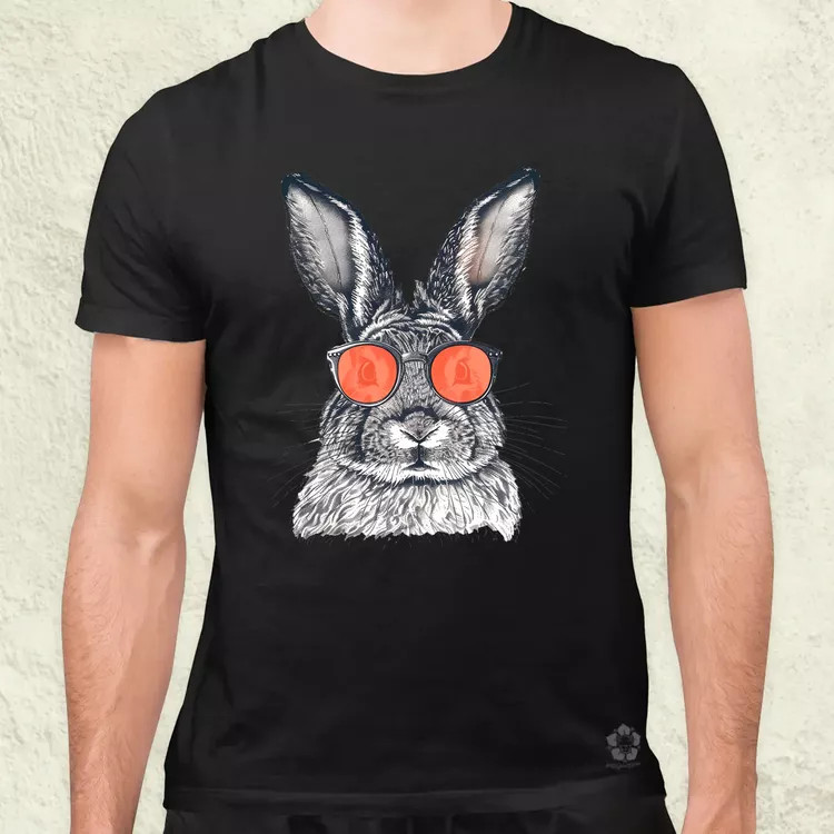 Retró nyuszi v2 férfi póló