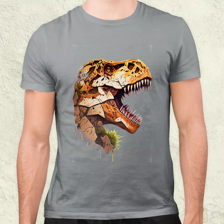 T-rex portré v3 férfi póló