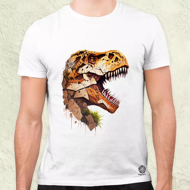 T-rex portré v3 férfi póló