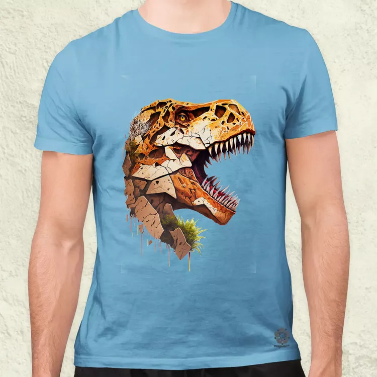 T-rex portré v3 férfi póló