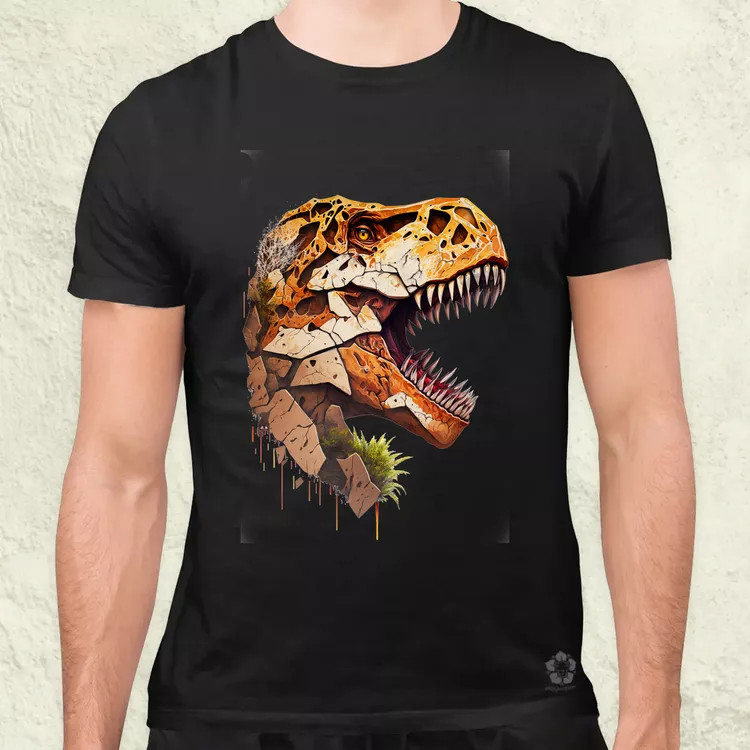 T-rex portré v3 férfi póló