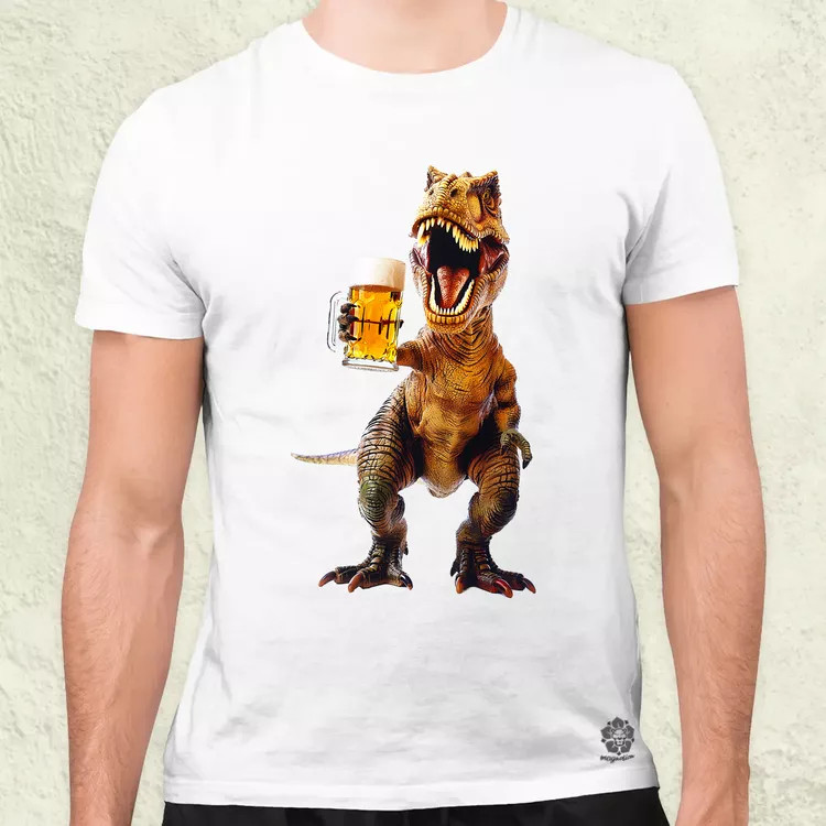 T-rex sörözik v2 férfi póló