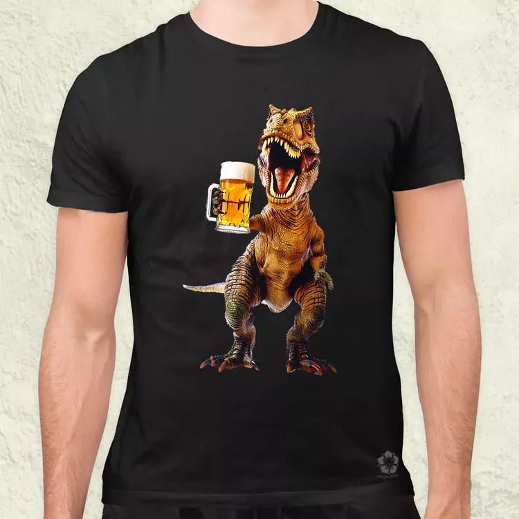 T-rex sörözik v2 férfi póló