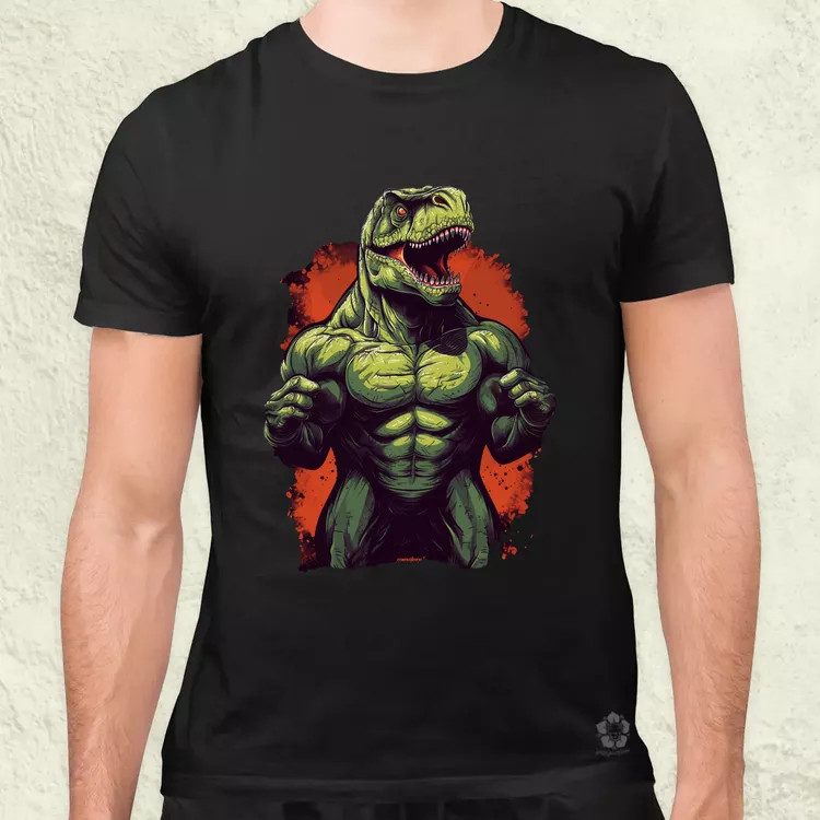Testépítő T-rex v1 férfi póló