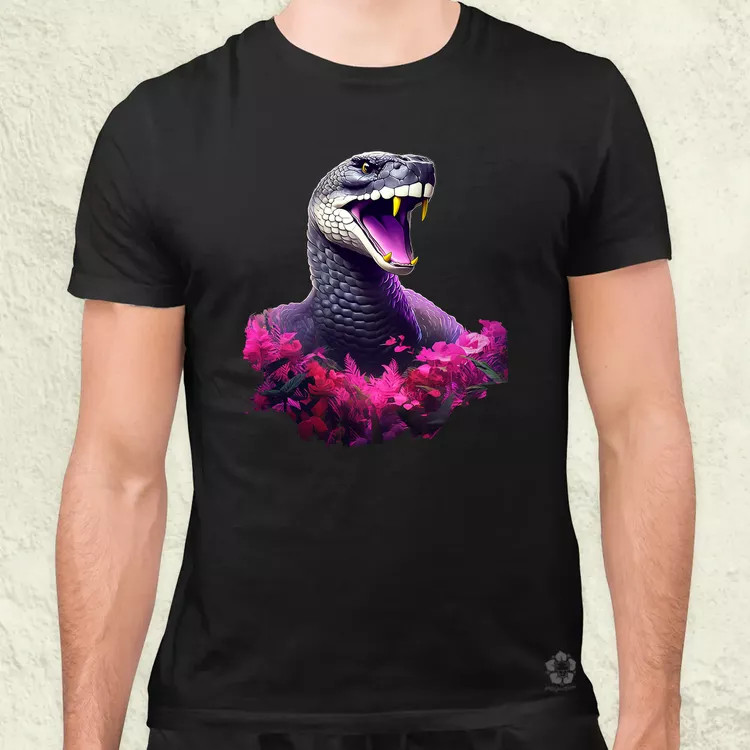 Vipera és rózsák férfi póló