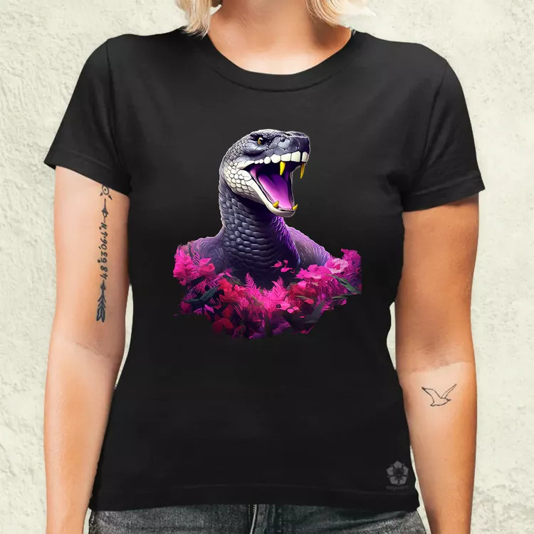 Vipera és rózsák női póló