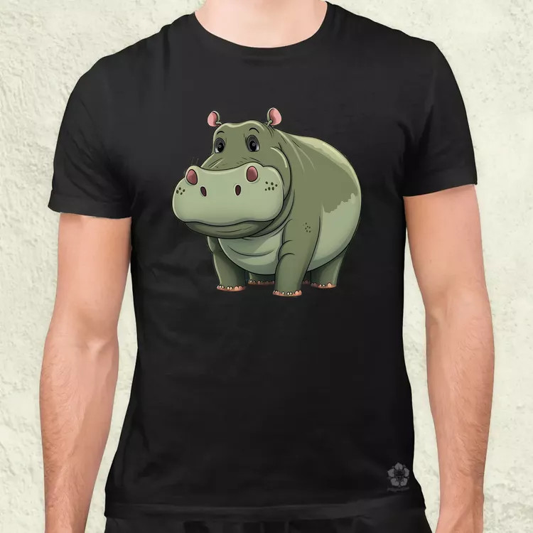 Víziló v2 férfi póló