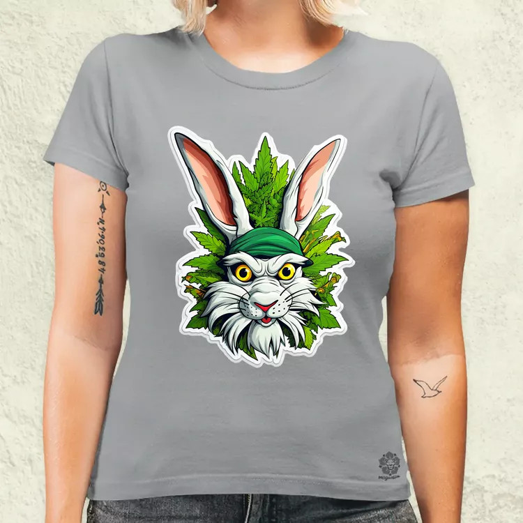 Weed nyuszi v3 női póló