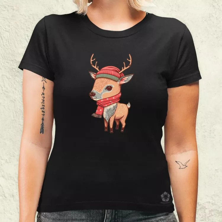 Xmas Szarvas v1 női póló