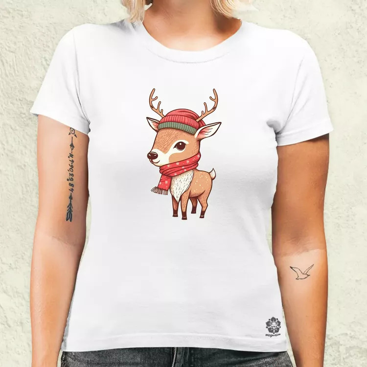 Xmas Szarvas v1 női póló