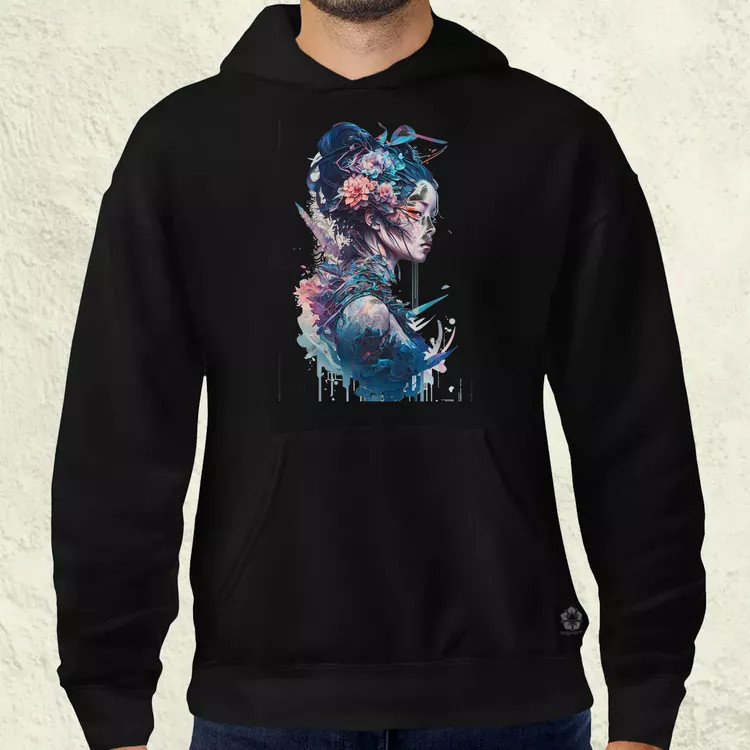 Cyberpunk Gésa v3 férfi pulóver