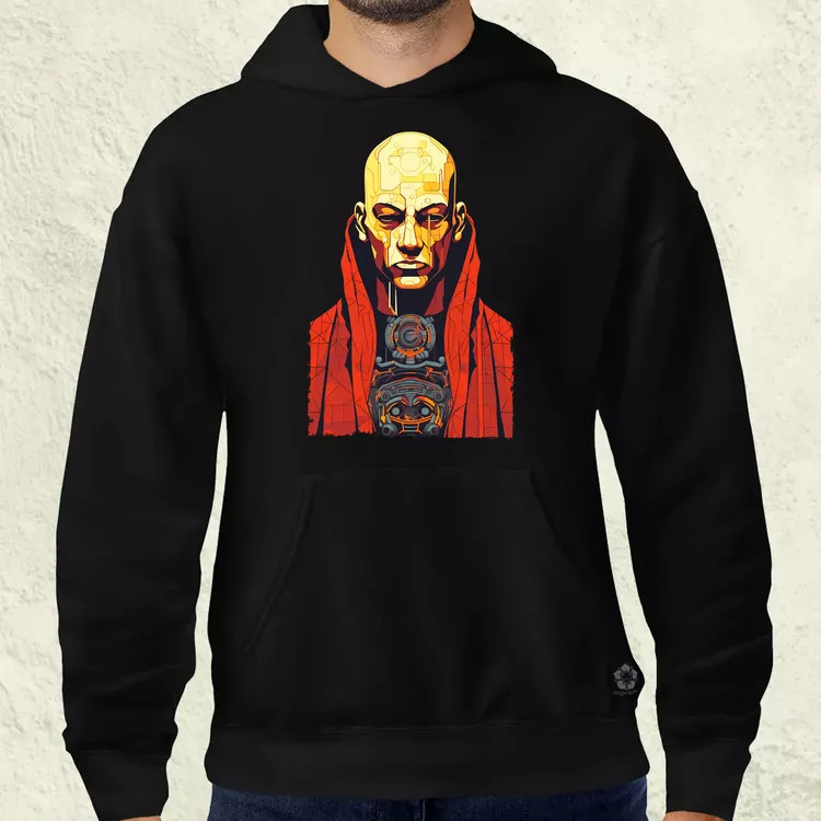 Cyberpunk szerzetes v1 férfi pulóver
