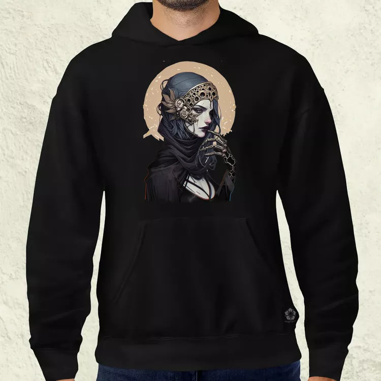 Dark cyberpunk portré v2 férfi pulóver