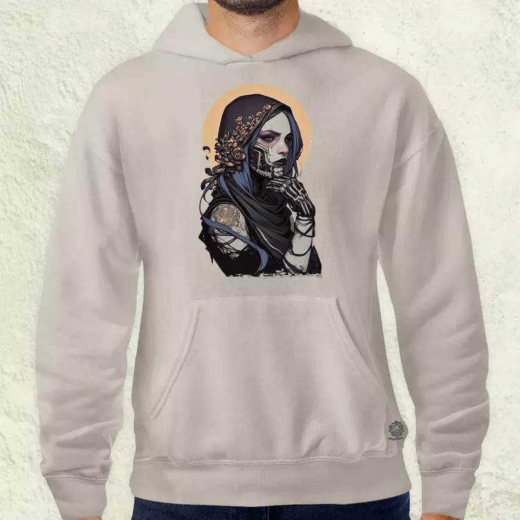 Dark cyberpunk portré v9 férfi pulóver