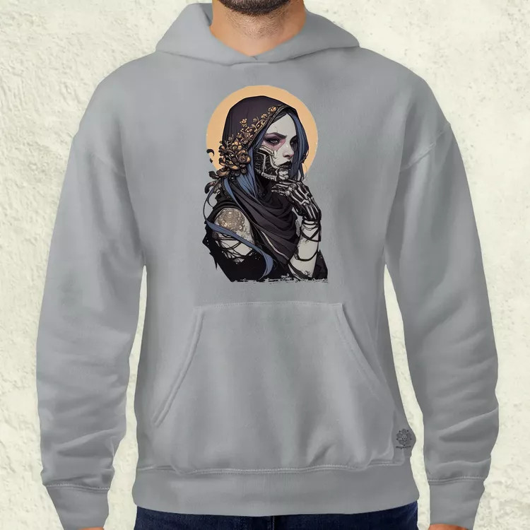 Dark cyberpunk portré v9 férfi pulóver