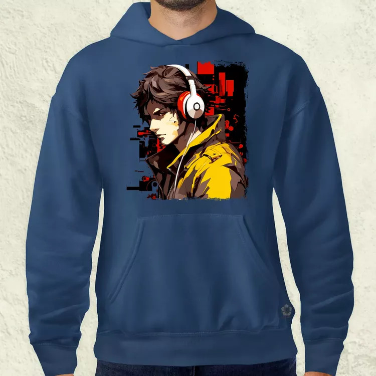 Minimalista Cyberpunk srác v3 férfi pulóver