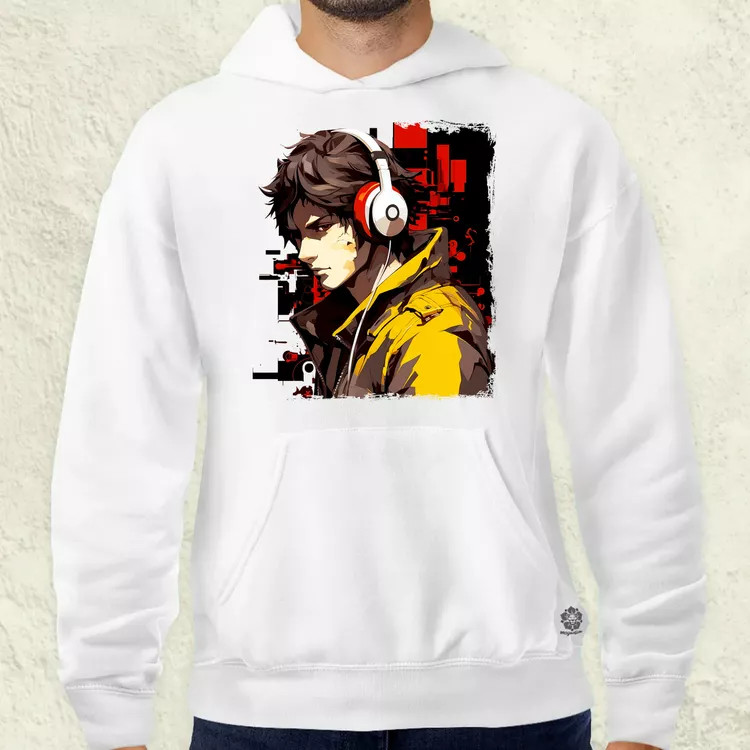 Minimalista Cyberpunk srác v3 férfi pulóver