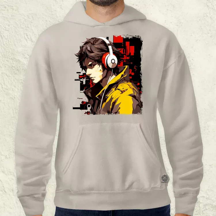 Minimalista Cyberpunk srác v3 férfi pulóver
