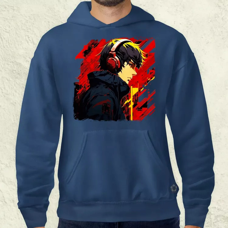Minimalista Cyberpunk srác v4 férfi pulóver