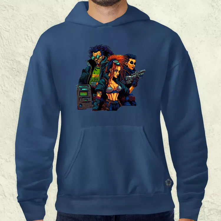 Pixelart cyberpunk v2 férfi pulóver