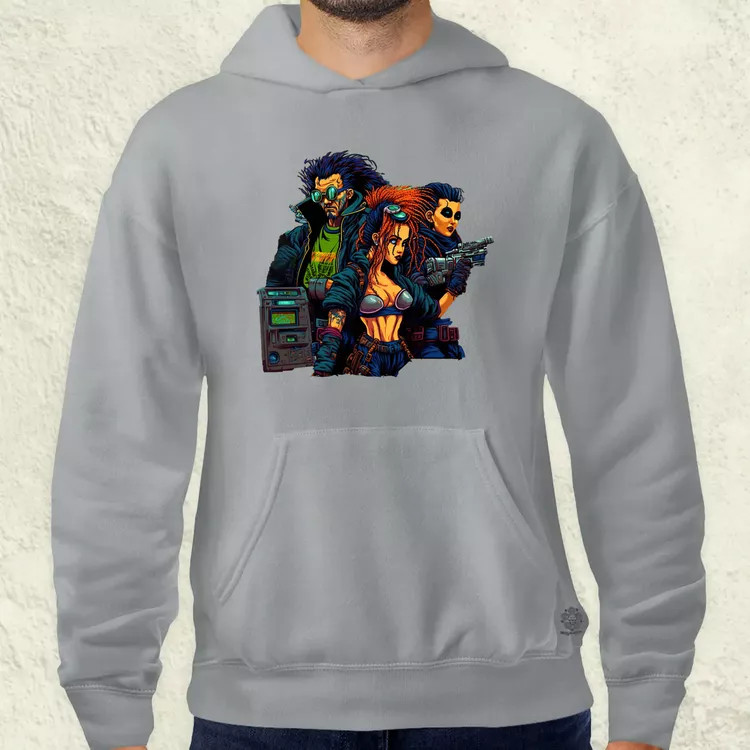 Pixelart cyberpunk v2 férfi pulóver