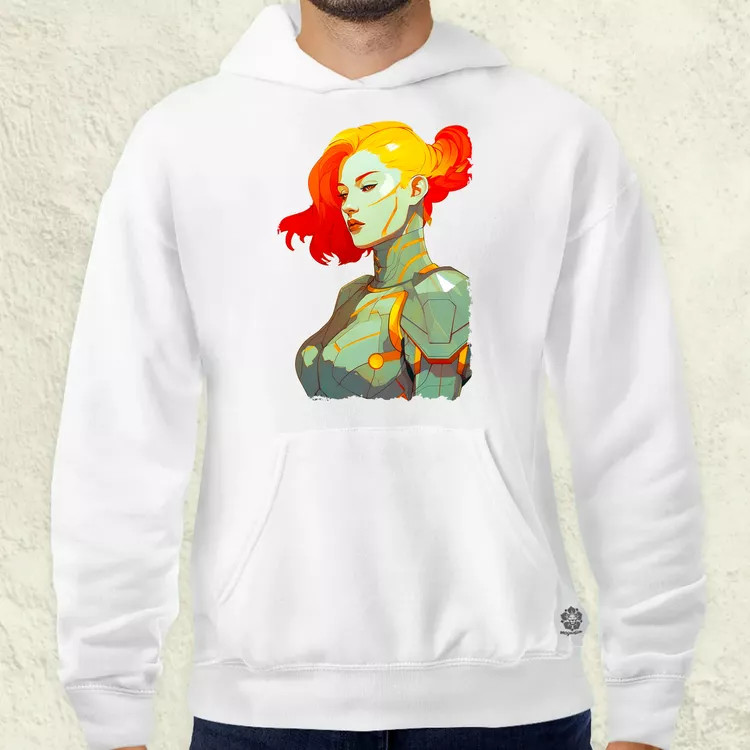 Pop art cyberpunk portré v11 férfi pulóver