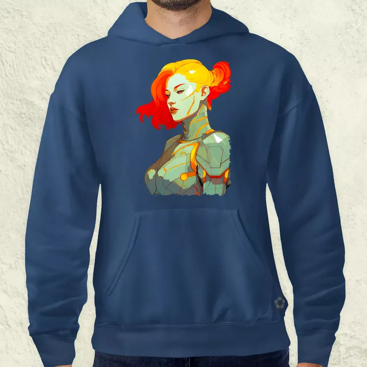 Pop art cyberpunk portré v11 férfi pulóver