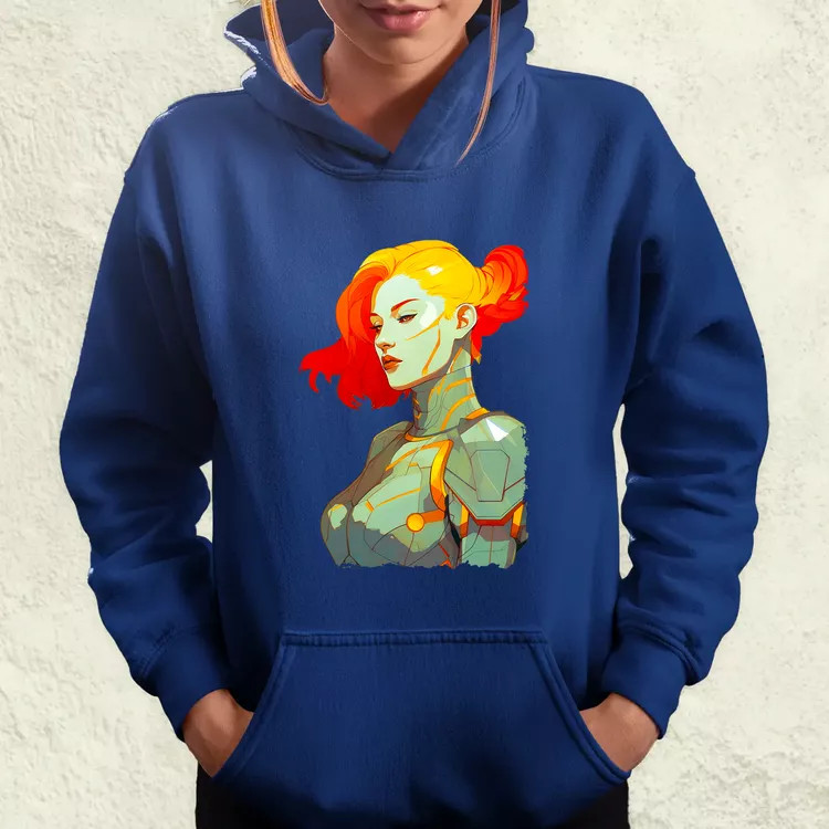 Pop art cyberpunk portré v11 női pulóver