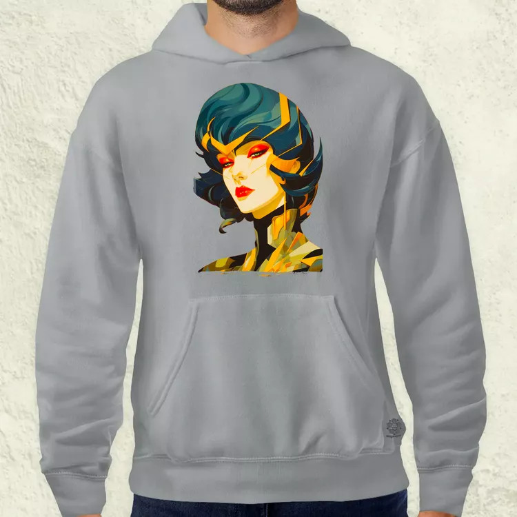 Pop art cyberpunk portré v3 férfi pulóver
