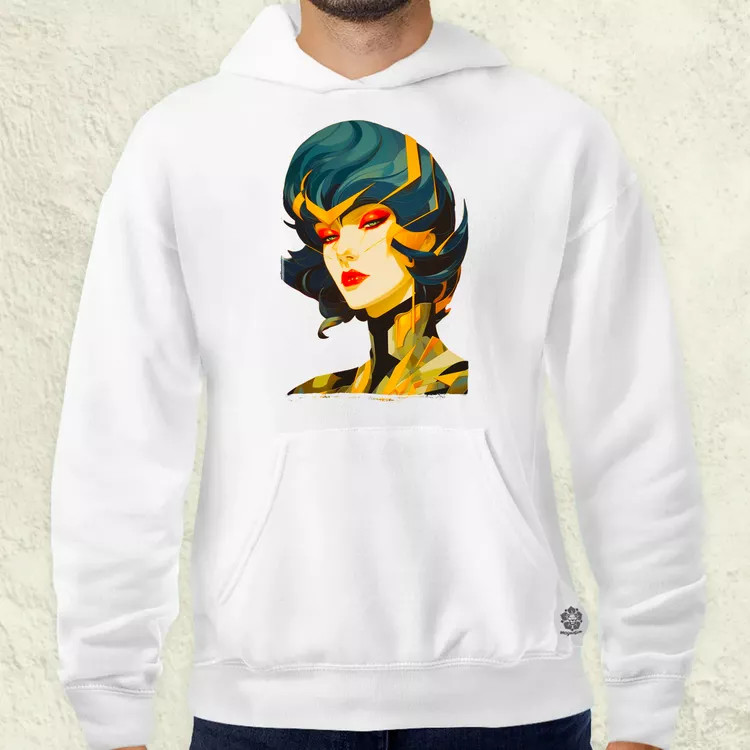 Pop art cyberpunk portré v3 férfi pulóver