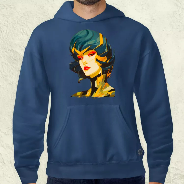 Pop art cyberpunk portré v3 férfi pulóver