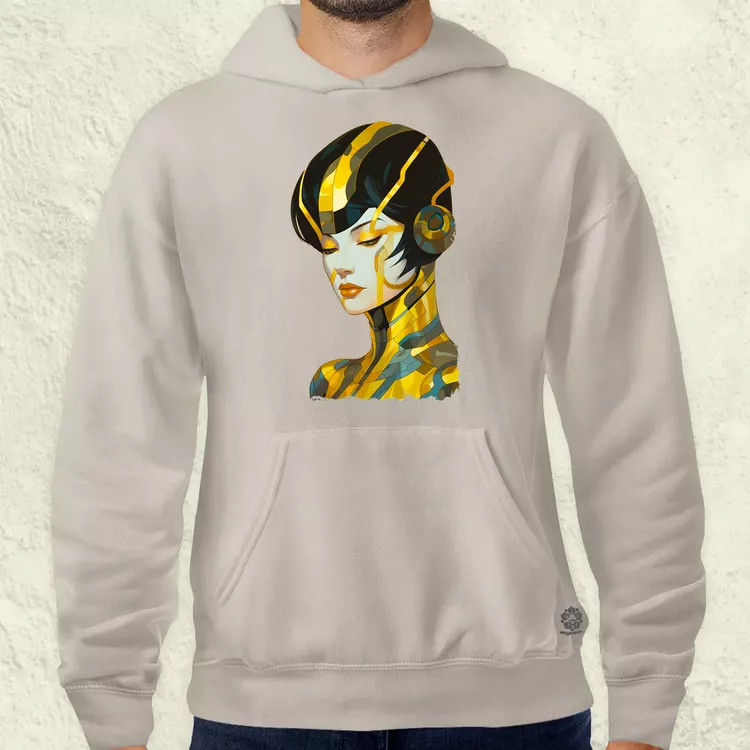 Pop art cyberpunk portré v9 férfi pulóver