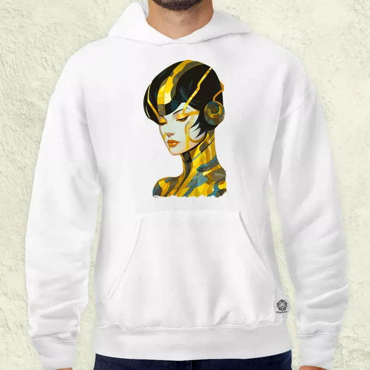 Pop art cyberpunk portré v9 férfi pulóver
