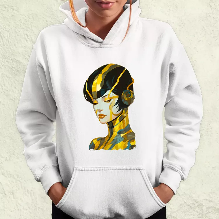 Pop art cyberpunk portré v9 női pulóver