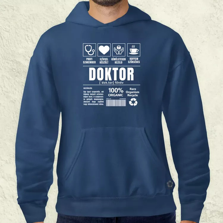 Doktor összetevői fehér férfi pulóver