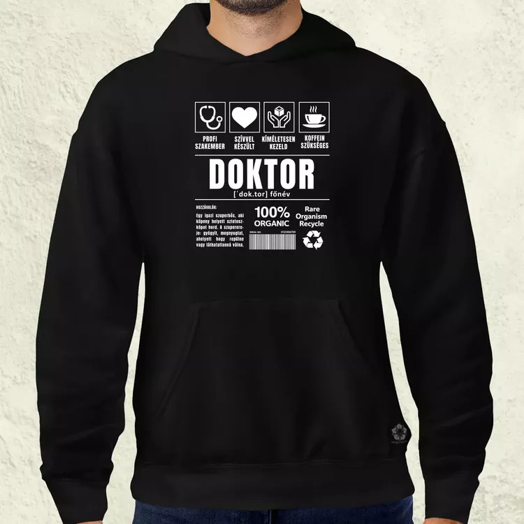 Doktor összetevői fehér férfi pulóver