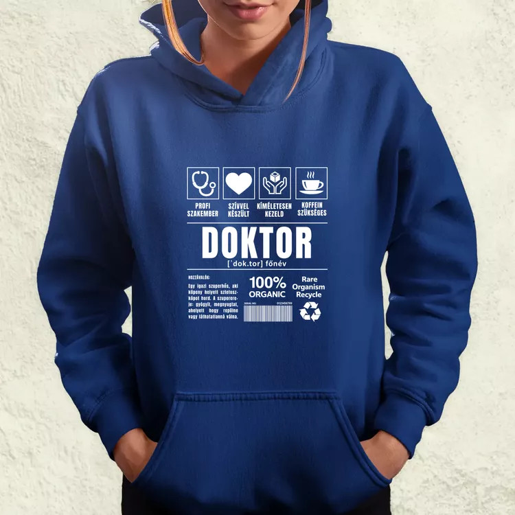 Doktor összetevői fehér női pulóver