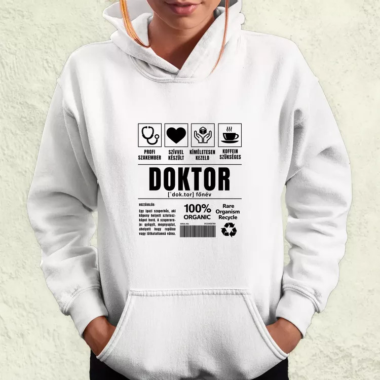 Doktor összetevői fekete női pulóver