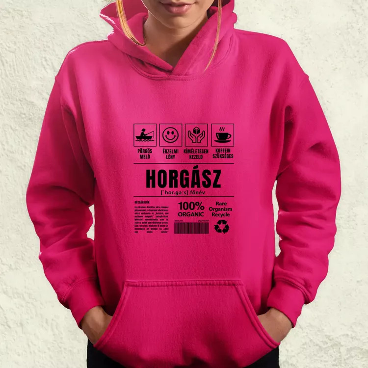 Horgász összetevői fekete női pulóver