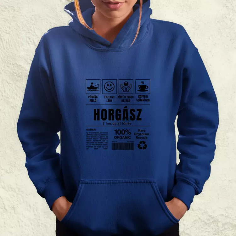 Horgász összetevői fekete női pulóver