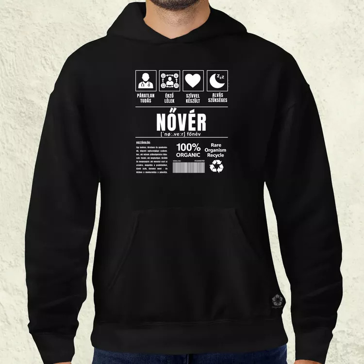 Nővér összetevői fehér férfi pulóver