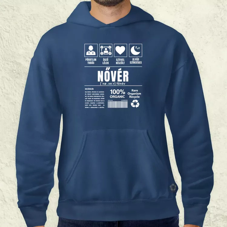 Nővér összetevői fehér férfi pulóver