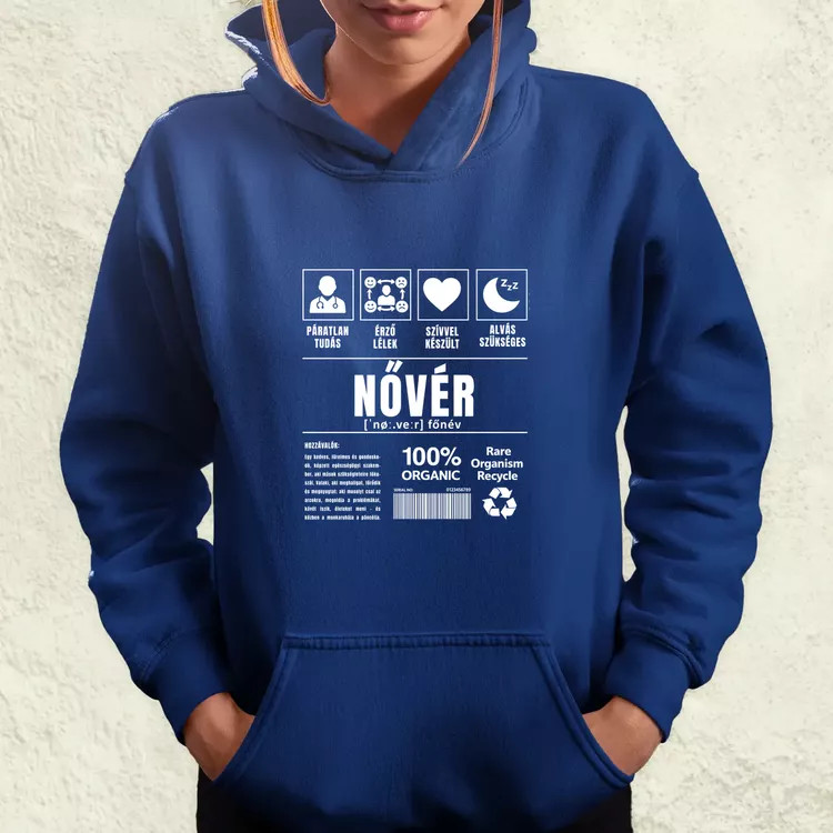 Nővér összetevői fehér női pulóver